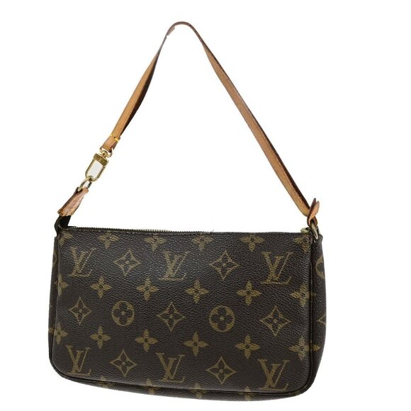 LOUIS VUITTON Pochette Accessoires Hand Bag Monogram Leather BN - Picture 1 of 1